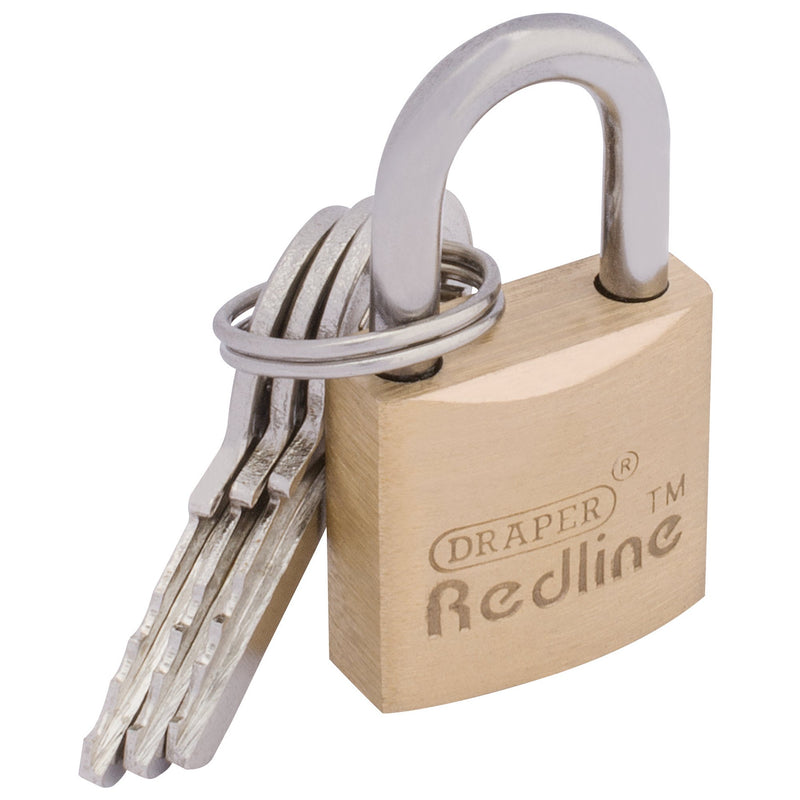 DR-68019 — Draper Redline® Brass Cylinder Padlock, 20mm
