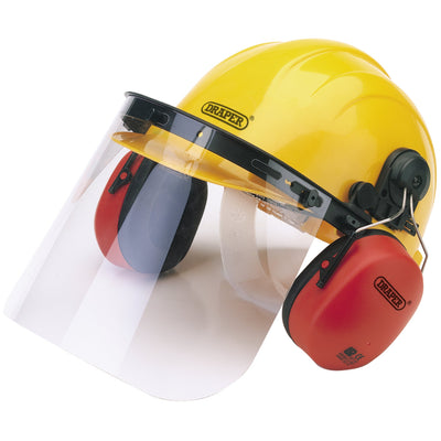 DR-69933 — Safety Helmet with Ear Muffs and Visor