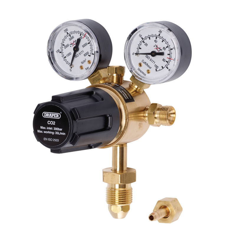 DR-70147 — Industrial Gas Bottle Regulator with Double Gauge, 300 bar