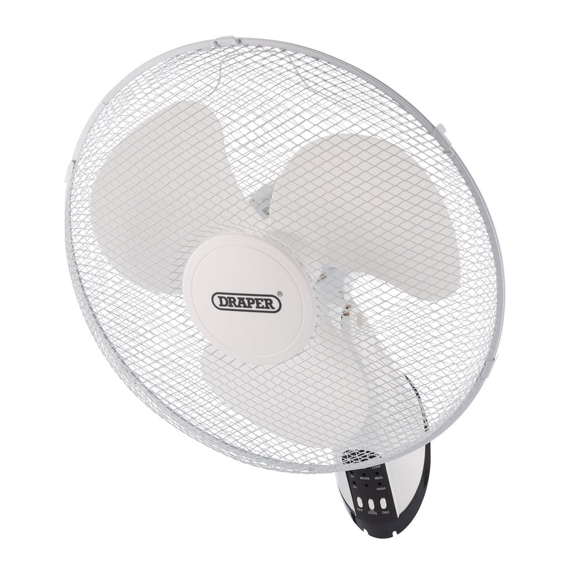 DR-70975 — 230V Oscillating Wall Mounted Fan with Remote Control, 16"/400mm, 3 Speed