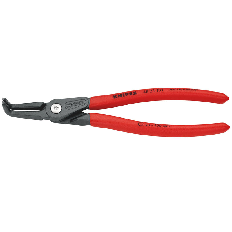 DR-75086 — KNIPEX 48 21 J31 SB Precision Circlip Pliers For Internal Circlips In Bore Holes, 210mm