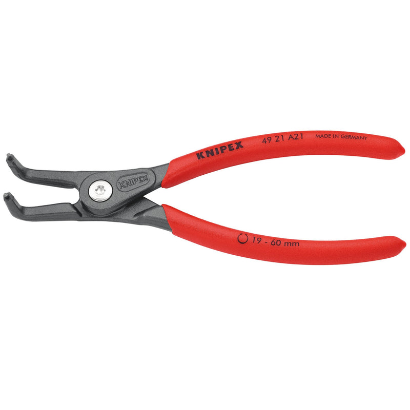 DR-75095 — KNIPEX 49 21 A21 SB Precision Circlip Pliers For External Circlips On Shafts, 165mm