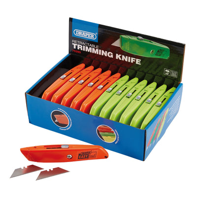 DR-75285 — Easy Find Retractable Trimming Knife with 2 x Blades