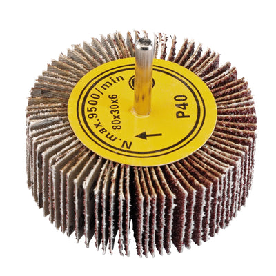 DR-76485 — Abrasive Flap Wheel, 80 x 30mm, 40 Grit