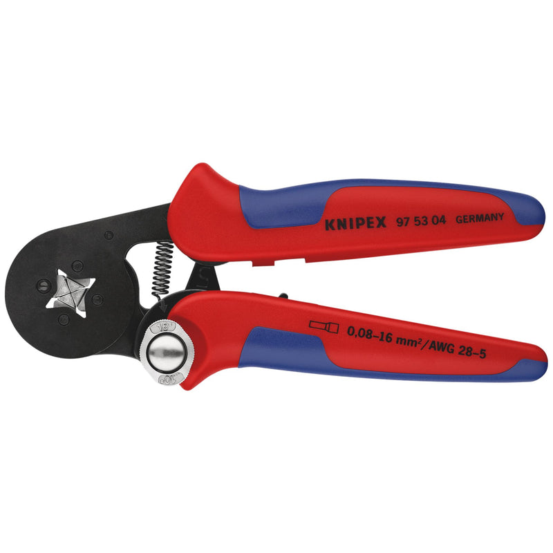 DR-78433 — KNIPEX 97 53 04 SB Self-Adjusting Crimping Pliers,2 x 6 mm², 180mm