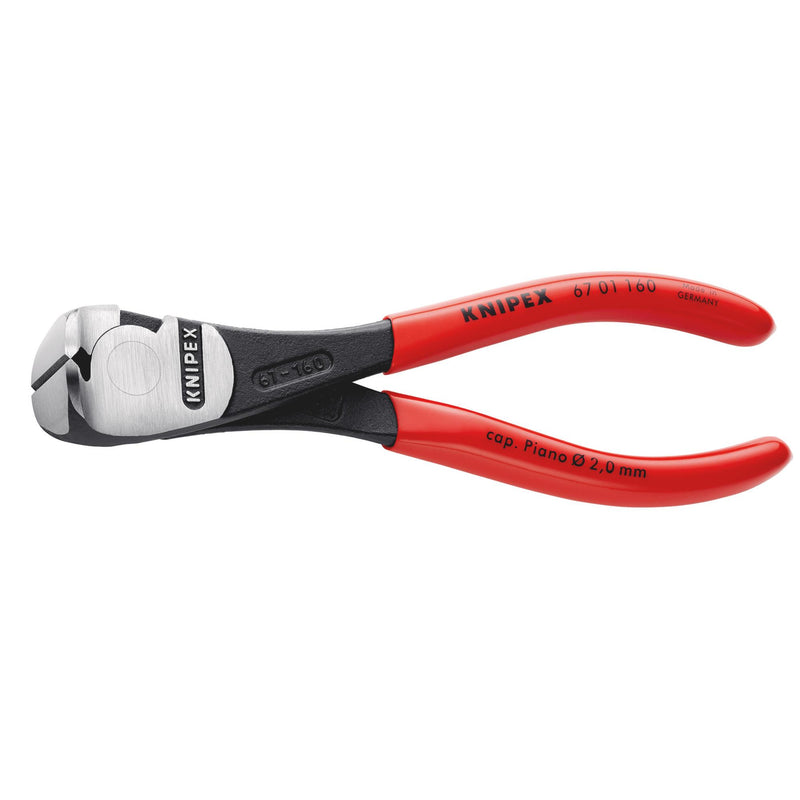 DR-81709 — KNIPEX 67 01 160 SBE High Leverage End Cutting Nippers, 160mm