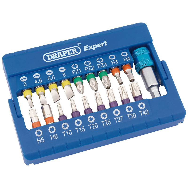 DR-82402 — Draper Expert Coloured Screwdriver Bit Set (19 Piece)