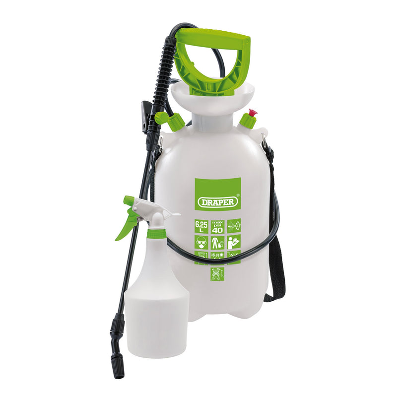 DR-82464 — Pressure Sprayer, 6.25L, with Mini Sprayer, 1L