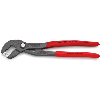 DR-82574 — KNIPEX 85 51 250 C SB Hose Clamp Pliers for Click clamps with non-slip plastic coating grey atramentized, 250mm