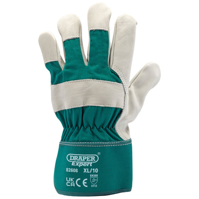 DR-82608 — Draper Expert Premium Leather Gardening Gloves, Extra Large