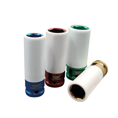 DR-82972 — Draper Expert Wheel Nut Socket for Alloy Wheels, 1/2" Sq. Dr. (4 Piece)