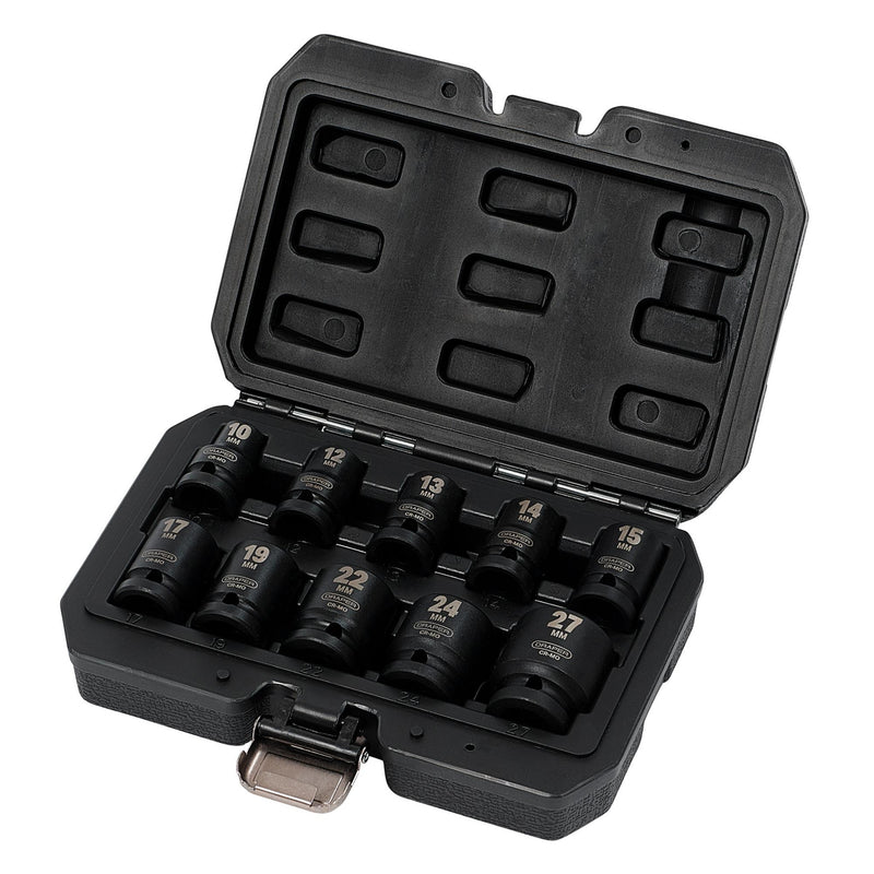 DR-83092 — Draper HI-TORQ® Metric Impact Socket Set, 1/2" Sq. Dr. (10 Piece)