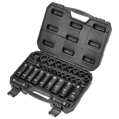 DR-83098 — Draper HI-TORQ® Impact Socket Set, 3/8" & 1/2" Sq. Dr. (32 Piece)