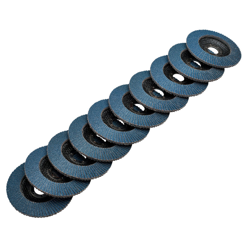 DR-85724 — Zirconium Oxide Flap Discs, 115 x 22.23mm, 60 Grit (Pack of 10)