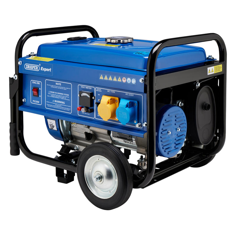 DR-87088 — Draper Expert Petrol Generator with Wheels, 2500W