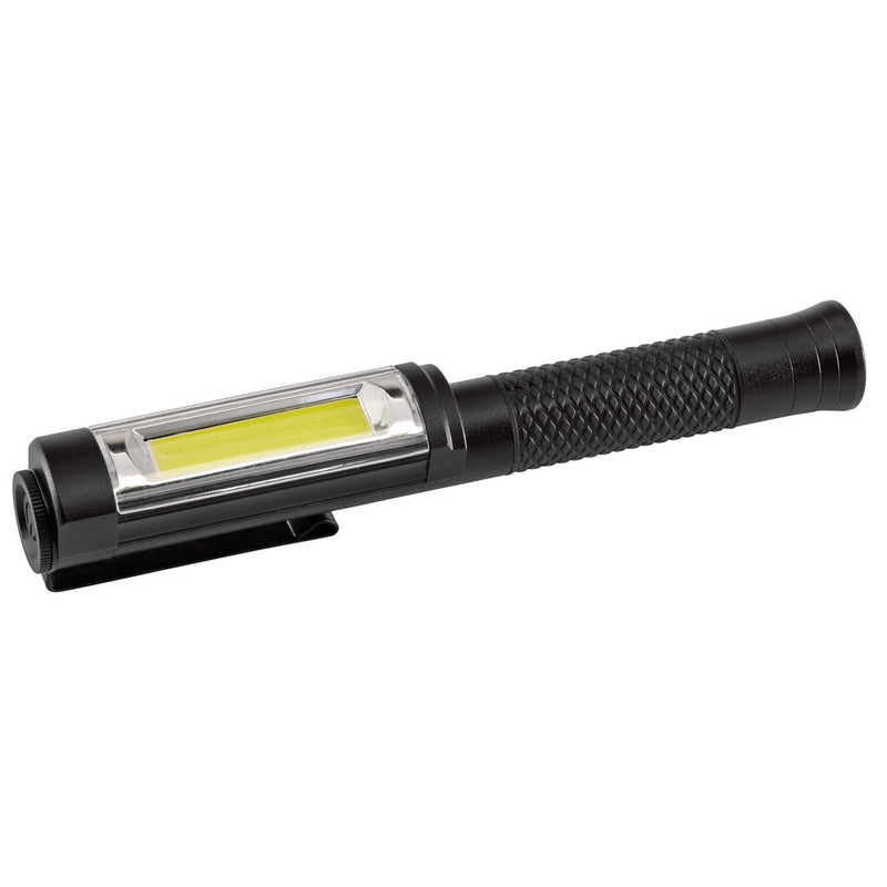 DR-90101 — COB LED Rechargeable Aluminium Pen Torch, 5W, 400 Lumens