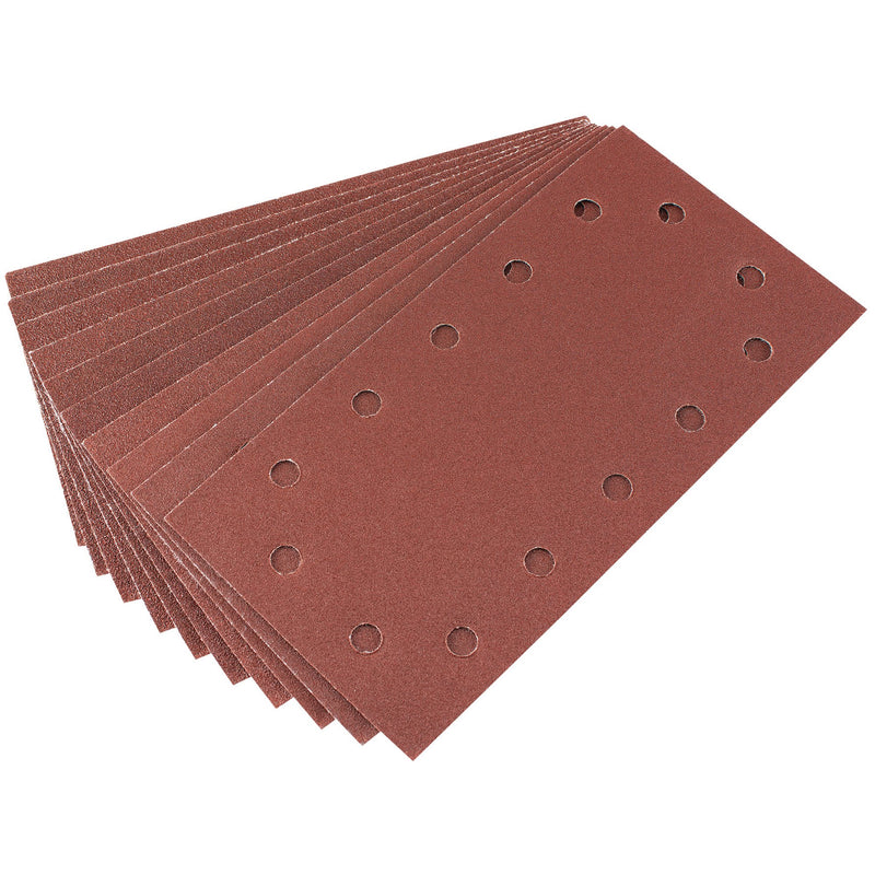 DR-92296 — Assorted Aluminium Oxide Sanding Sheets, 115 x 227mm (Pack of 10)
