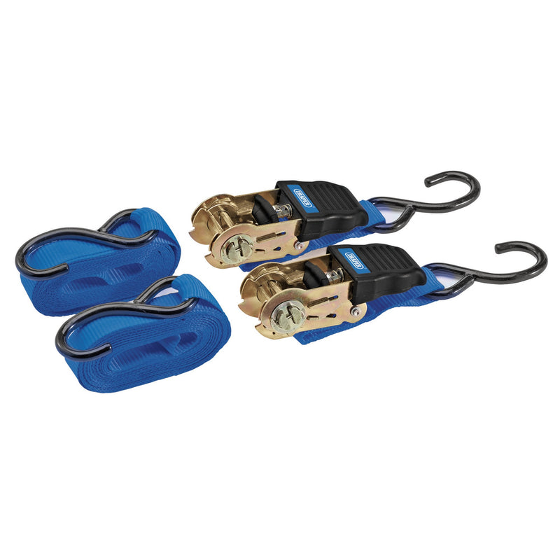 DR-92769 — Ratchet Tie Down Straps, 4.5m x 25mm, 225kg (2 Piece)