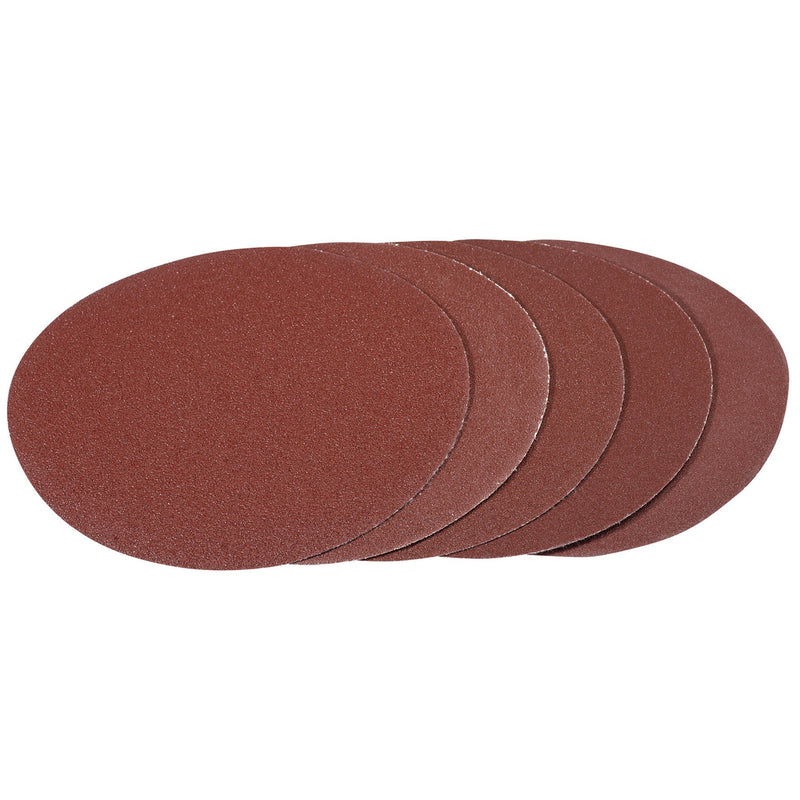 DR-93428 — Hook and Loop Aluminium Oxide Sanding Discs, 180mm, Assorted Grit (Pack of 5)