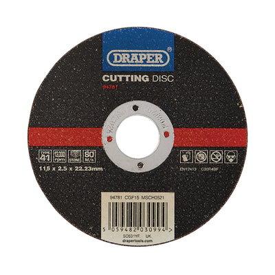 DR-94781 — Flat Stone Cutting Disc, 115 x 2.5 x 22.23mm