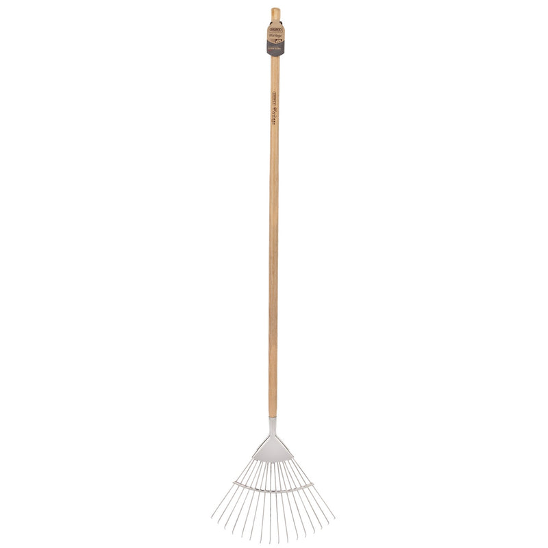 DR-99020 — Draper Heritage Stainless Steel Lawn Rake with Ash Handle