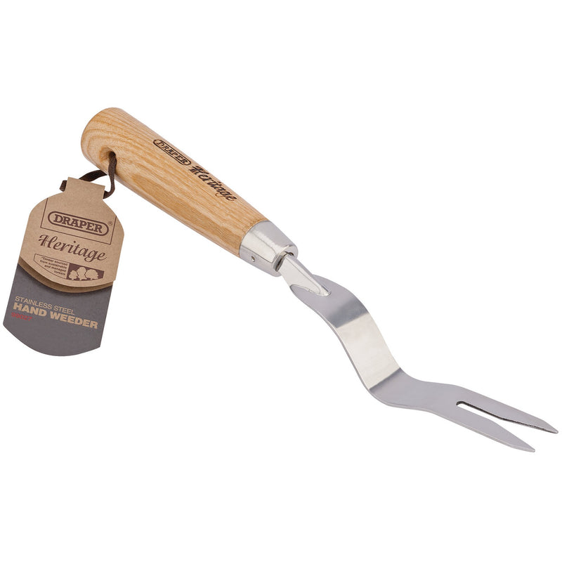 DR-99027 — Draper Heritage Stainless Steel Hand Weeder with Ash Handle