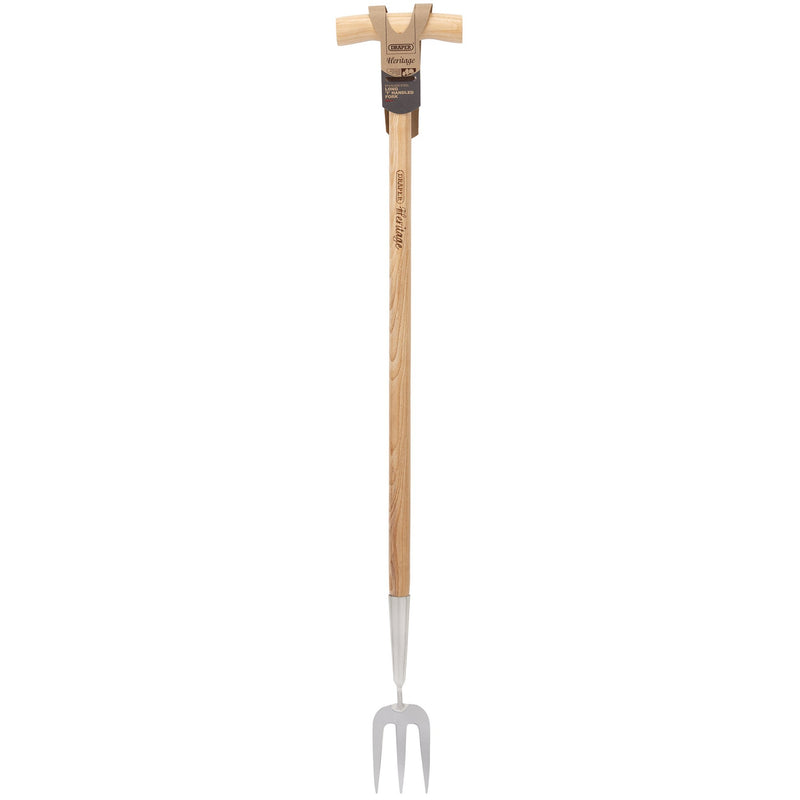 DR-99031 — Draper Heritage Stainless Steel Fork With Ash Long Handle