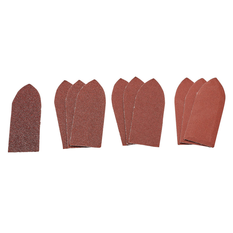 DR-99259 — Assorted Hook and Loop Aluminium Oxide Sanding Sheets, 32 x 92mm (Pack of 10)