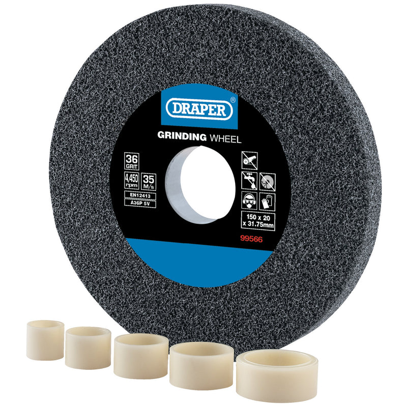 DR-99566 — Aluminium Oxide Bench Grinding Wheel, 150 x 20mm, 36 Grit