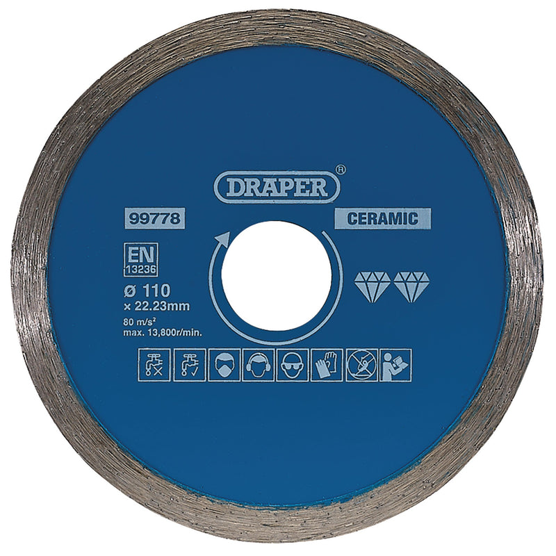DR-99778 — Continuous Diamond Blade, 110mm