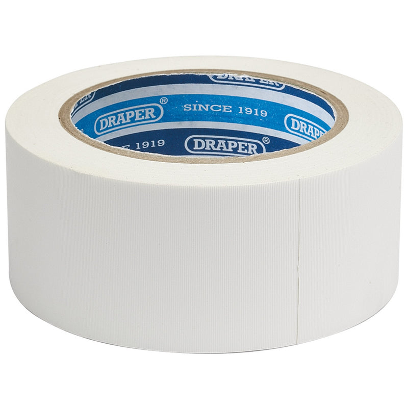Draper Duct Tape Roll, 30m x 50mm, White - DR-49431 - Draper - Trade Counter Direct