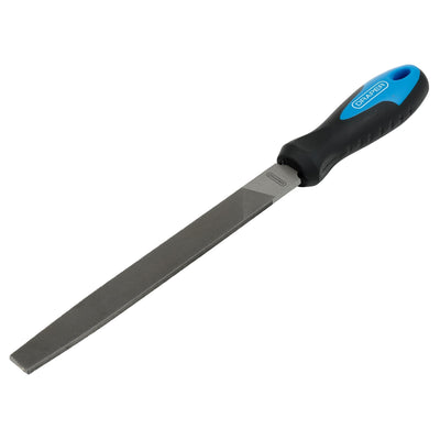 Draper Engineers Flat Second Cut File with Soft Grip Handle, 200mm - DR-44952 - Draper - Trade Counter Direct