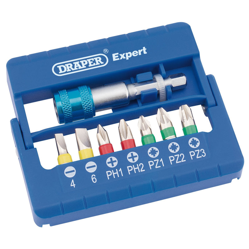 Draper Expert Coloured Screwdriver Bit Set (8 Piece) - DR-82400 - Draper - Trade Counter Direct
