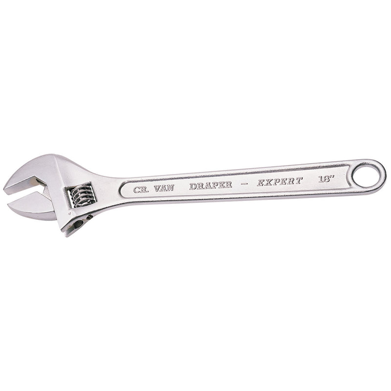Draper Expert Crescent-Type Adjustable Wrench, 450mm, 52mm - DR-71544 - Draper - Trade Counter Direct