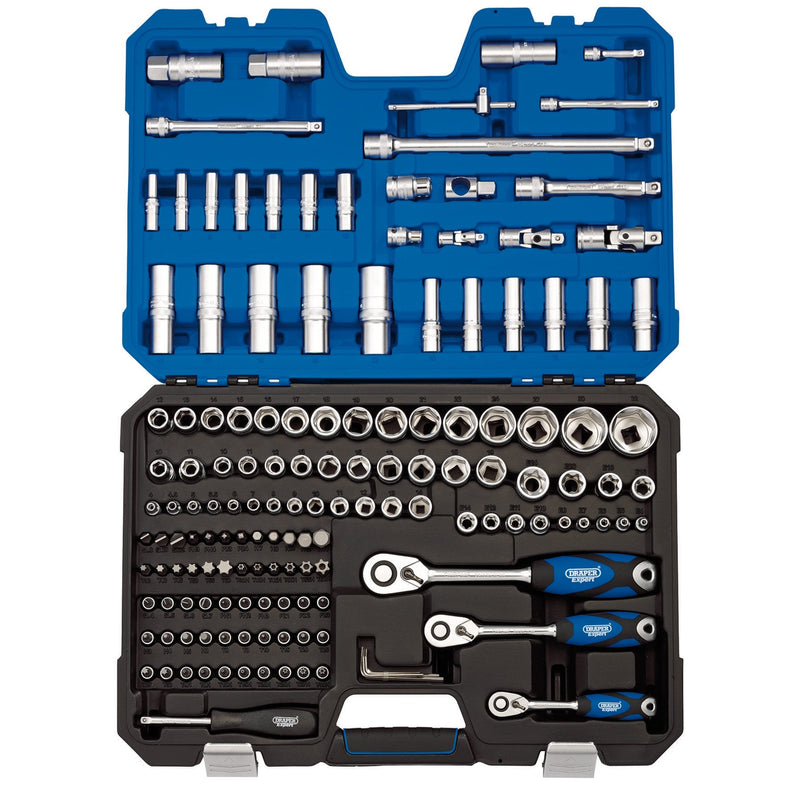 Draper Expert Metric Socket Set, 1/4", 3/8" and 1/2" Sq. Dr. (149 Piece) - DR-16461 - Draper - Trade Counter Direct