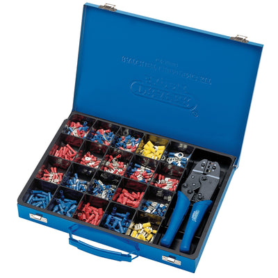 Draper Expert Ratchet Crimping Tool And Terminal Kit, 220mm - DR-56383 - Draper - Trade Counter Direct
