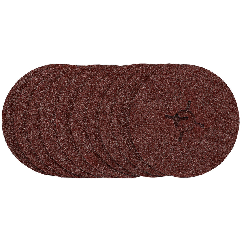 Draper Fibre Sanding Discs, 115mm, 36 Grit, (Pack of 10) - DR-68377 - Draper - Trade Counter Direct
