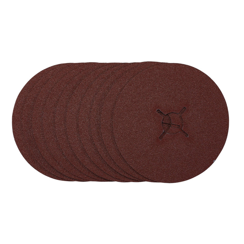 Draper Fibre Sanding Discs, 125mm, 60 Grit, (Pack of 10) - DR-68976 - Draper - Trade Counter Direct