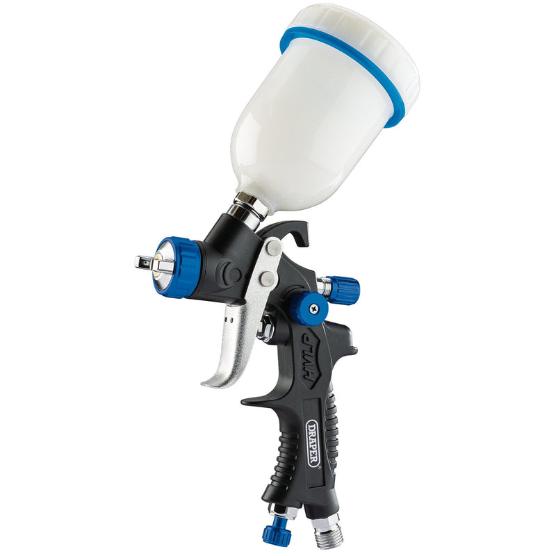 Draper Gravity Feed HVLP Composite Body Air Spray Gun, 100ml - DR-09709 - Draper - Trade Counter Direct