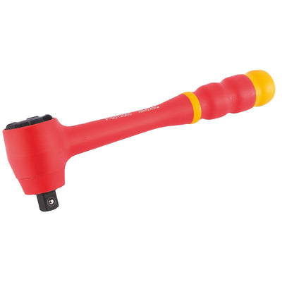 Draper H60VDE VDE Reversible Ratchet with Soft Grip Handle, 1/2" Sq. Dr. - (31137) - DR-31137 - Draper - Trade Counter Direct
