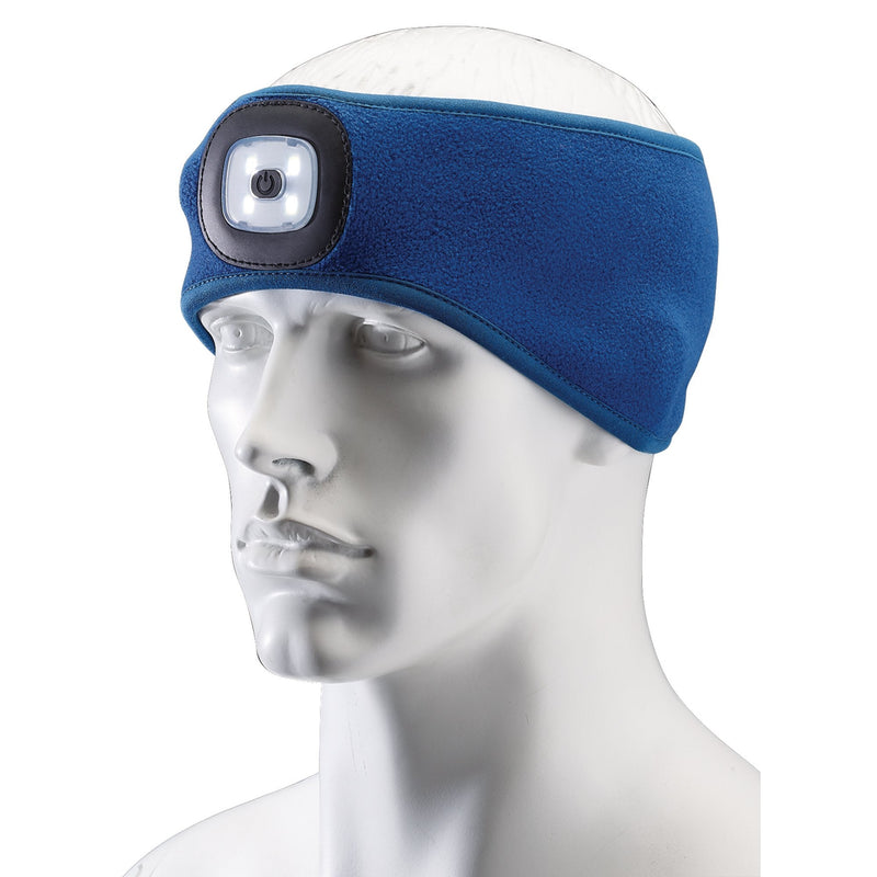 Draper Headband with USB Rechargeable LED Torch, 1W, Blue, One Size - DR-95171 - Draper - Trade Counter Direct