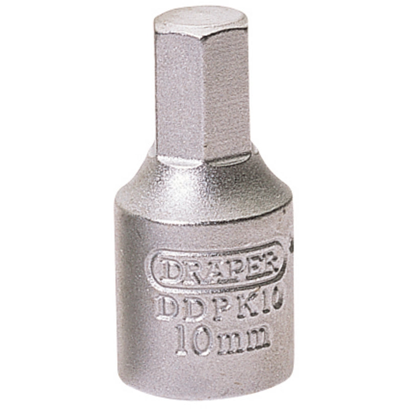 Draper Hexagon Drain Plug Key, 3/8" Sq. Dr., 10mm - DR-38328 - Draper - Trade Counter Direct