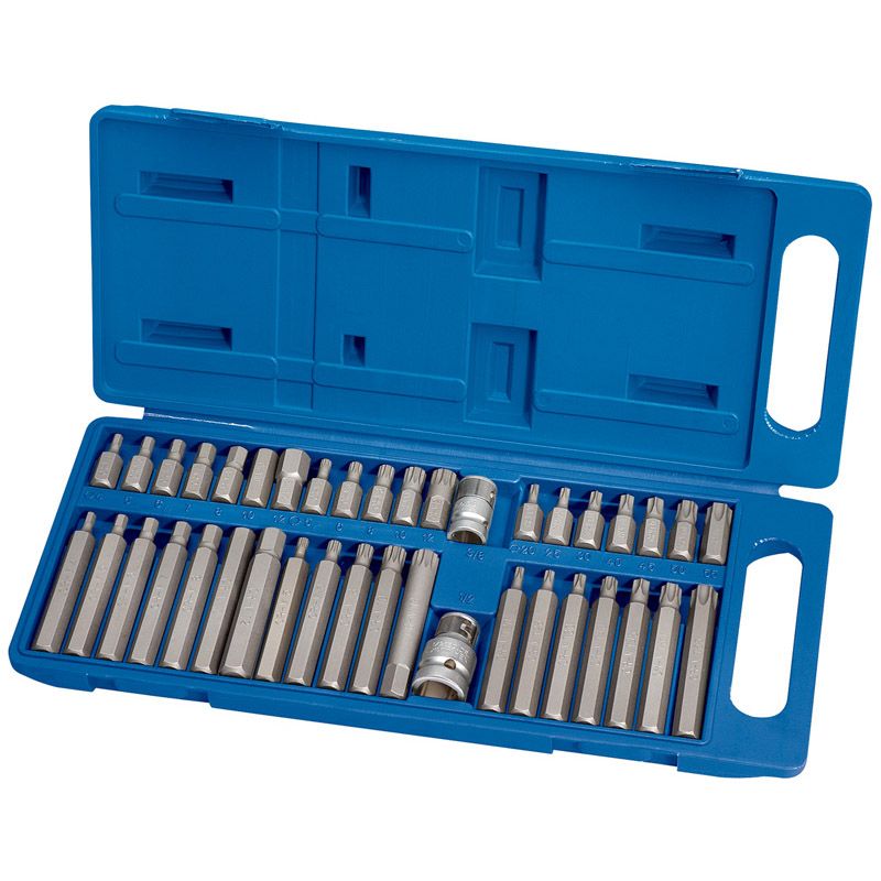 Draper MH40/BMC/B Draper TX - STAR Hex. & Spline Mechanic's Bit Set, 3/8, 1/2" Sq. Dr. (40 Piece) - (33323) - DR-33323 - Draper - Trade Counter Direct