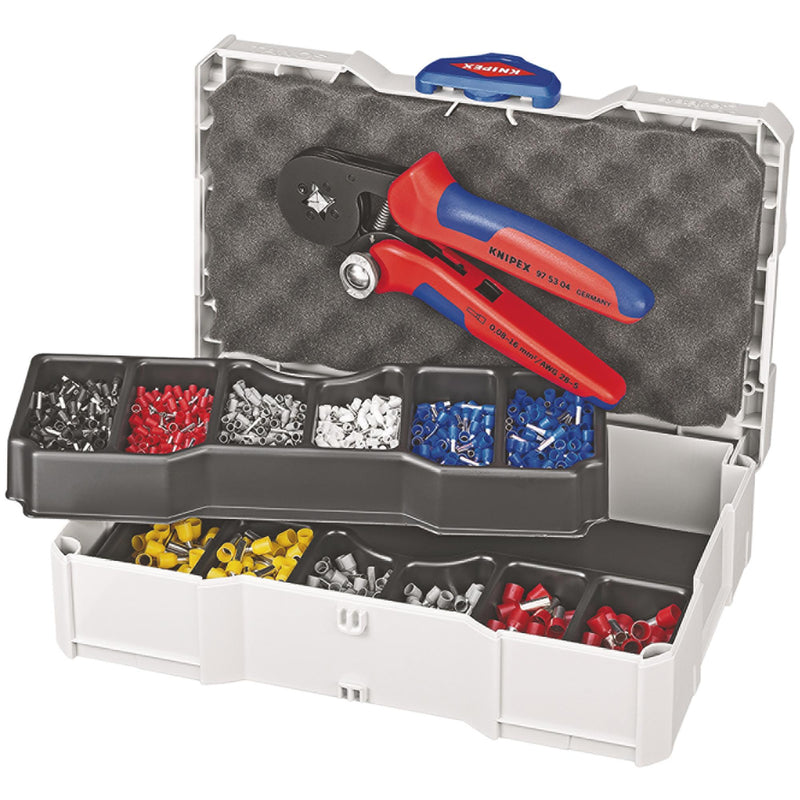 KNIPEX 97 90 09 Crimp Assortment for Wire Ferrules, 9 Parts, 265mm