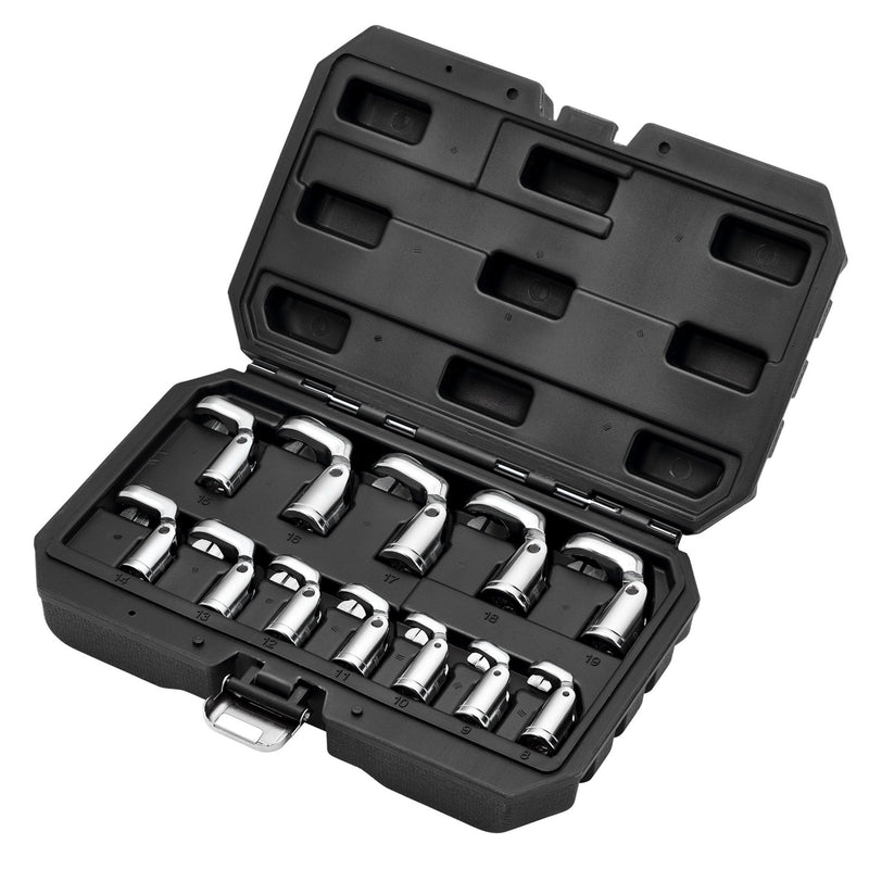 Flexible Crowfoot Socket Wrench Set, 3/8" Sq. Dr. (12 Piece)