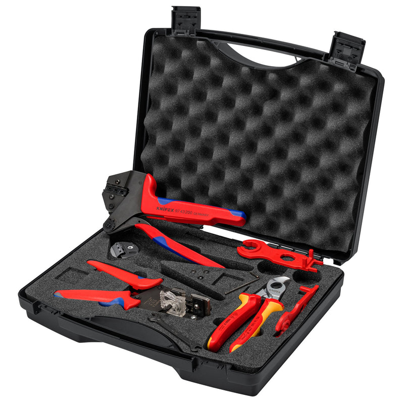 KNIPEX 97 91 04 V02 Tool Case for Solar Cable Connectors MC4, 10mm Capacity, 7 Parts