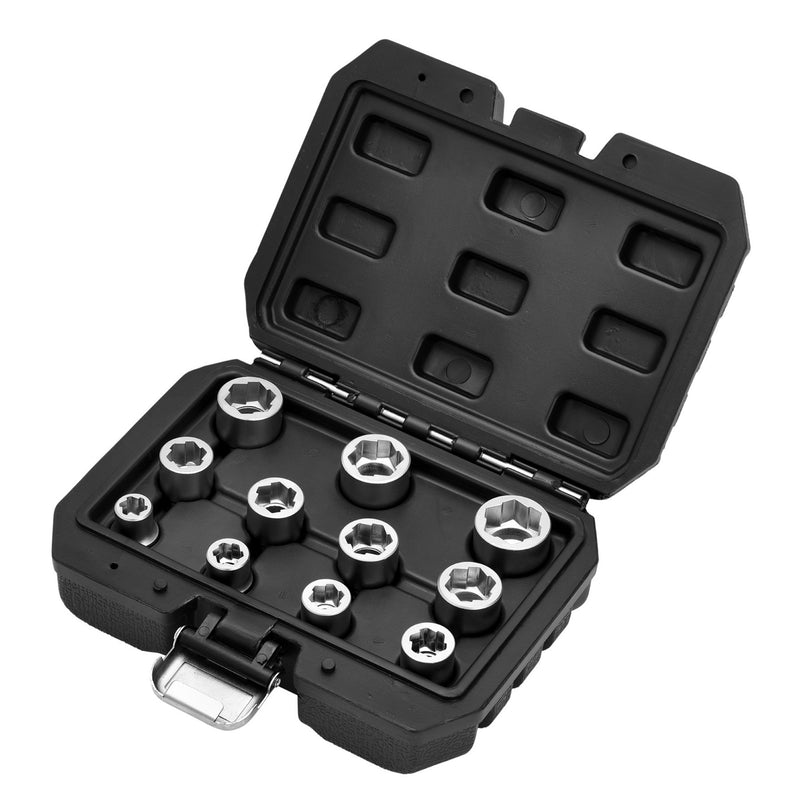 Bolt Extractor Socket Set, 3/8" Sq. Dr. (11 Piece)