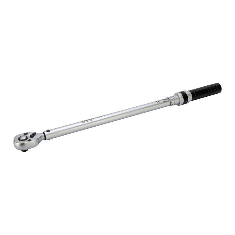 Draper Expert Ratchet Torque Wrench, 1/2" Sq. Dr., 60-340Nm