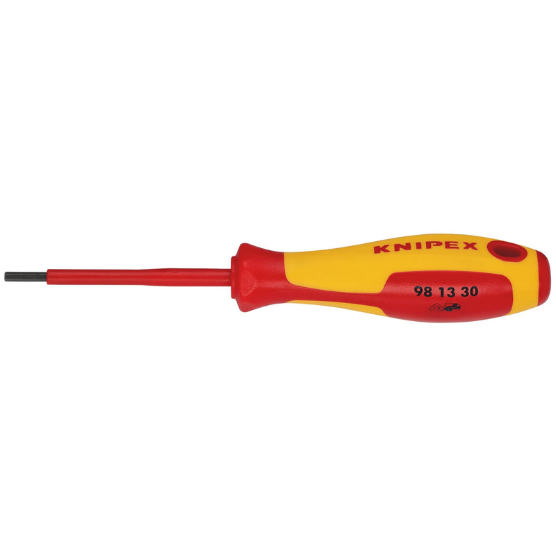 KNIPEX 98 13 30 VDE Insulated Hexagon Screwdriver, 3 x 75mm
