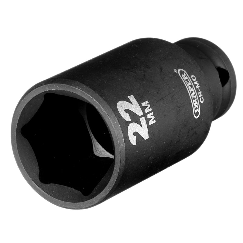 Draper HI-TORQ® Metric Deep Impact Socket, 3/8" Sq. Dr., 22mm